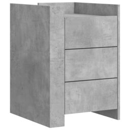 Berkfield Home Bedside Cabinet Concrete Grey 45x50x65 cm Engineered Wood - Size: 45 x 50 x 65 cm - thumbnail 2