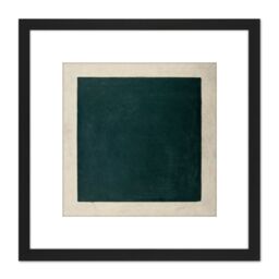 Artery8 Painting Suprematist Geometric Abstract Malevich Replica 8X8 Inch Square Wooden Framed Wall Art Print Picture with Mount in Black - thumbnail 1
