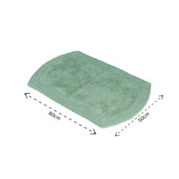 Showerdrape Ultra 100% Cotton Grey Reversible Bath Mat 800 x 500mm in Green - thumbnail 2