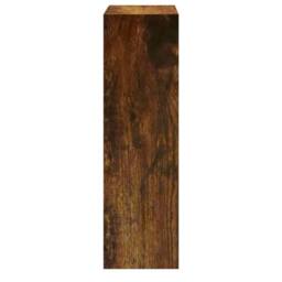 Berkfield Home Shoe Cabinet Smoked Oak 63x24x81 cm Engineered Wood in Brown - Size: 63 x 24 x 81 cm - thumbnail 5