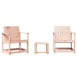 Berkfield Home 3 Piece Garden Lounge Set Solid Wood Douglas in Brown - thumbnail 2