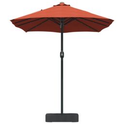Berkfield Home Garden Parasol Folding Terracotta 385 x 209 x 244 cm Fabric - thumbnail 5