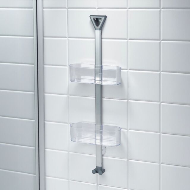Showerdrape Elements Clear 2 Tier Basket Hanging Shower Caddy - image 1