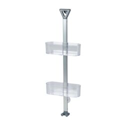 Showerdrape Elements Clear 2 Tier Basket Hanging Shower Caddy - thumbnail 3