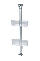 Showerdrape Elements Clear 2 Tier Basket Hanging Shower Caddy - thumbnail 4