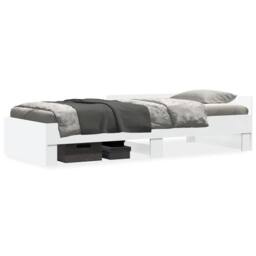 Berkfield Home Bed Frame without Mattress White 100x200 cm Engineered Wood - thumbnail 2