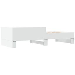 Berkfield Home Bed Frame without Mattress White 100x200 cm Engineered Wood - thumbnail 6