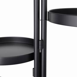 Living and Home 5-Tier Rotating Plant Stand Display Shelf Flower Rack Holder in Black - thumbnail 8