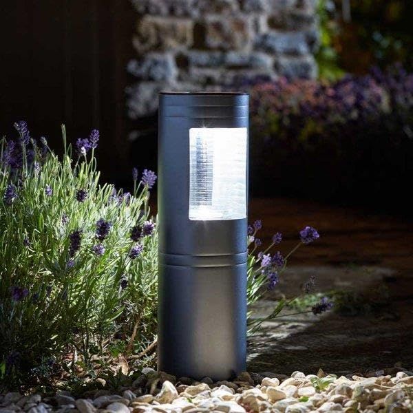 Marco Paul Solar Large Bollard Garden Light in Black - image 1