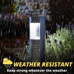 Marco Paul Solar Large Bollard Garden Light in Black - thumbnail 6