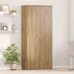 Berkfield Home Highboard Artisan Oak 80x35x180 cm Engineered Wood in Brown - Size: 80 x 35 x 180 cm - thumbnail 2