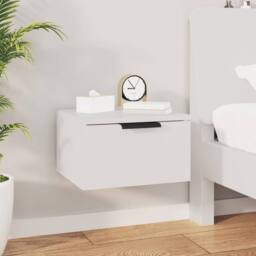 Berkfield Home Wall-mounted Bedside Cabinet White 34x30x20 cm - Size: 34 x 30 x 20 cm - thumbnail 1
