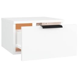 Berkfield Home Wall-mounted Bedside Cabinet White 34x30x20 cm - Size: 34 x 30 x 20 cm - thumbnail 5