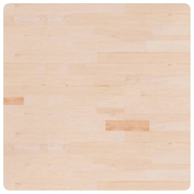 Berkfield Home Square Table Top 90x90x1.5 cm Untreated Solid Wood Oak in Light Brown - image 1