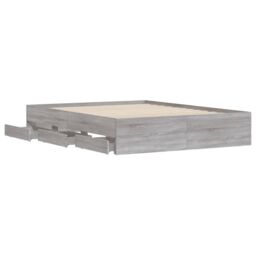 Berkfield Home Bed Frame with Drawers without Mattress Grey Sonoma 140x200 cm - thumbnail 5