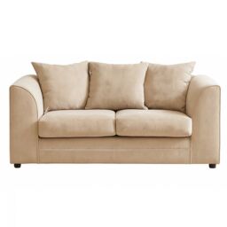 Furnishings For Less UK Casper Chenille Sofa Set 3 & 2 Seater Sofa Scatter Back Curved Arm in Beige - thumbnail 4