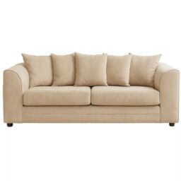 Furnishings For Less UK Casper Chenille Sofa Set 3 & 2 Seater Sofa Scatter Back Curved Arm in Beige - thumbnail 5