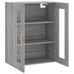 Berkfield Home Wall Mounted Cabinet Grey Sonoma 69.5x34x90 cm - thumbnail 6