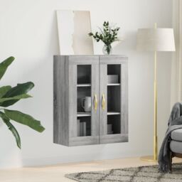 Berkfield Home Wall Mounted Cabinet Grey Sonoma 69.5x34x90 cm - thumbnail 3