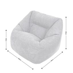 icon Bean Bag Armchair & Footstool Jumbo Cord Bundle in Charcoal - thumbnail 6