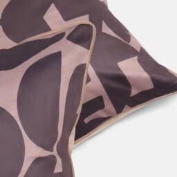 OHS 2 x Abstract Print Matte Velvet Cushion Covers in Brown - Size: 45 cm x 45 cm - thumbnail 4