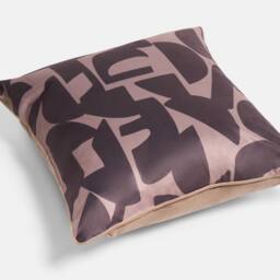 OHS 2 x Abstract Print Matte Velvet Cushion Covers in Brown - Size: 45 cm x 45 cm - thumbnail 5