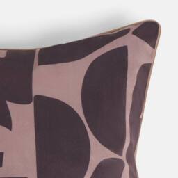 OHS 2 x Abstract Print Matte Velvet Cushion Covers in Brown - Size: 45 cm x 45 cm - thumbnail 6