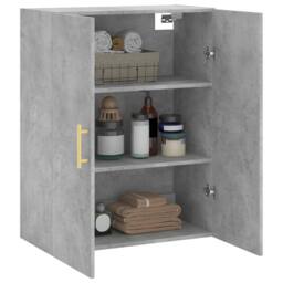 Berkfield Home Wall Mounted Cabinet Concrete Grey 69.5x34x90 cm - thumbnail 5