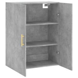 Berkfield Home Wall Mounted Cabinet Concrete Grey 69.5x34x90 cm - thumbnail 6