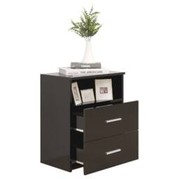Berkfield Home Bed Cabinet Black 50x32x60 cm - Size: 50 x 32 x 60 cm - thumbnail 4