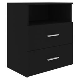 Berkfield Home Bed Cabinet Black 50x32x60 cm - Size: 50 x 32 x 60 cm - thumbnail 1
