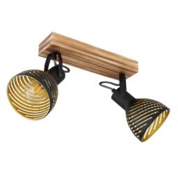 Netlighting Lenna Twin Ceiling Spotlight Dark Brown 2x E27 - thumbnail 2