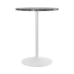 netfurniture Richmond White Bar Table 96cm Black Marble - thumbnail 2