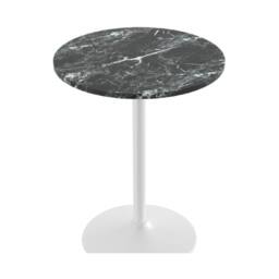 netfurniture Richmond White Bar Table 96cm Black Marble - thumbnail 7