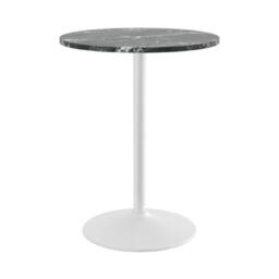 netfurniture Richmond White Bar Table 96cm Black Marble - thumbnail 5