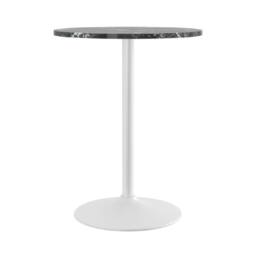 netfurniture Richmond White Bar Table 96cm Black Marble - thumbnail 3