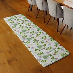 Benjamin Tate Design Selection Of Laves & Flowers Runner Rug in Natural - Size: 67 cm x 230 cm - thumbnail 2