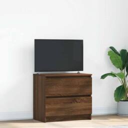 Berkfield Home TV Cabinet Brown Oak 60x35x54 cm Engineered Wood - Size: 60 x 35 x 54 cm - thumbnail 2