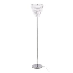 ValueLights Kelsks Chrome Floor Lamp with Jewel Droplet Lamp Shade in Silver - thumbnail 2