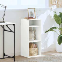 Berkfield Home Book Cabinet White 34x31x80 cm Engineered Wood - Size: 34 x 31 x 80 cm - thumbnail 3