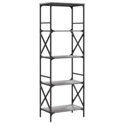 Berkfield Home Bookcase 5-Tier Grey Sonoma 59x35x171 cm Engineered Wood - Size: 59 x 35 x 171 cm - thumbnail 6
