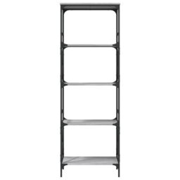 Berkfield Home Bookcase 5-Tier Grey Sonoma 59x35x171 cm Engineered Wood - Size: 59 x 35 x 171 cm - thumbnail 4