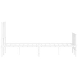 Berkfield Home Metal Bed Frame without Mattress with Footboard¬†White 120x190cm in White - Size: 120x190 cm - thumbnail 6