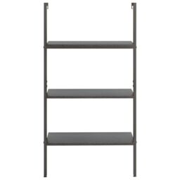 Berkfield Home 3-Tier Leaning Shelf Black 64x35x120.5 cm - thumbnail 3