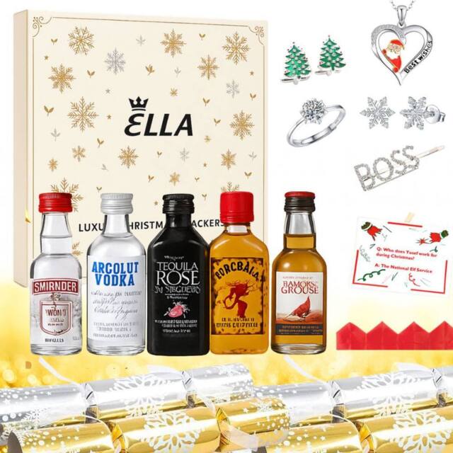 Lovii Luxury Christmas Crackers with Mini Spirits & Jewellery Surprises - image 1