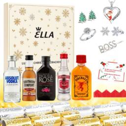 Lovii Luxury Christmas Crackers with Mini Spirits & Jewellery Surprises - thumbnail 2