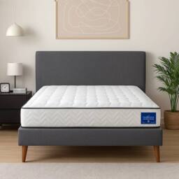 Bedzonline 4FT6 Pocket Spring Mattress - for Full Body Support, Breathable Comfort & Restful Sleep in White - Size: Double
