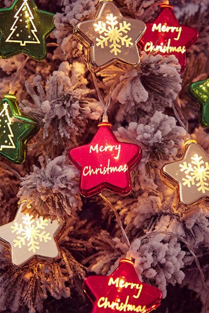Living and Home Star String Lights Christmas Tree Decoration in Green - image 1