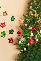 Living and Home Star String Lights Christmas Tree Decoration in Green - thumbnail 2
