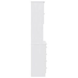 Berkfield Home Highboard ALTA White 77x35x165 cm Solid Wood Pine - Size: 77 x 35 x 165 cm - thumbnail 5